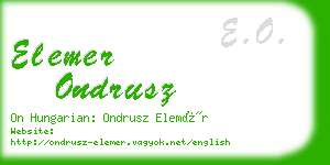 elemer ondrusz business card